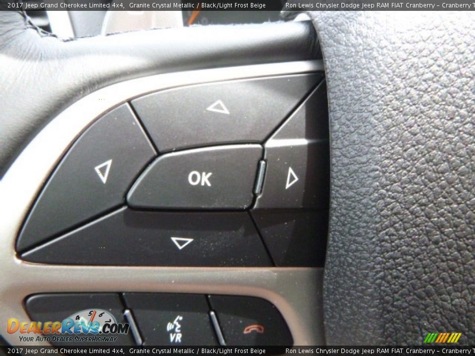 2017 Jeep Grand Cherokee Limited 4x4 Granite Crystal Metallic / Black/Light Frost Beige Photo #20