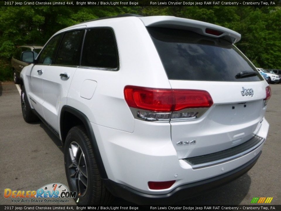 2017 Jeep Grand Cherokee Limited 4x4 Bright White / Black/Light Frost Beige Photo #3