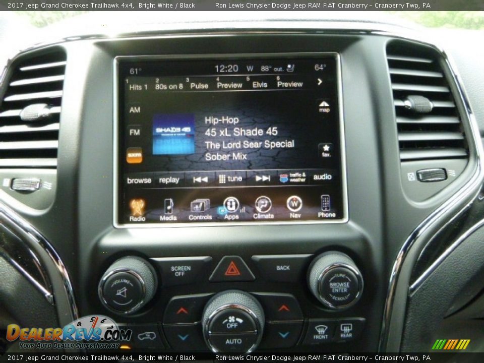 2017 Jeep Grand Cherokee Trailhawk 4x4 Bright White / Black Photo #15