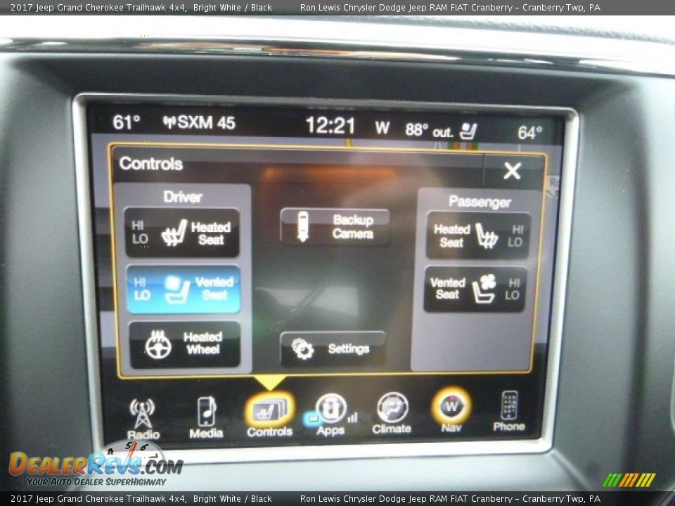 2017 Jeep Grand Cherokee Trailhawk 4x4 Bright White / Black Photo #18