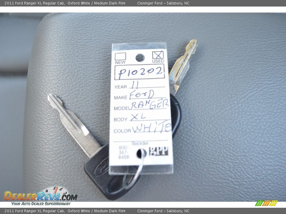 2011 Ford Ranger XL Regular Cab Oxford White / Medium Dark Flint Photo #18