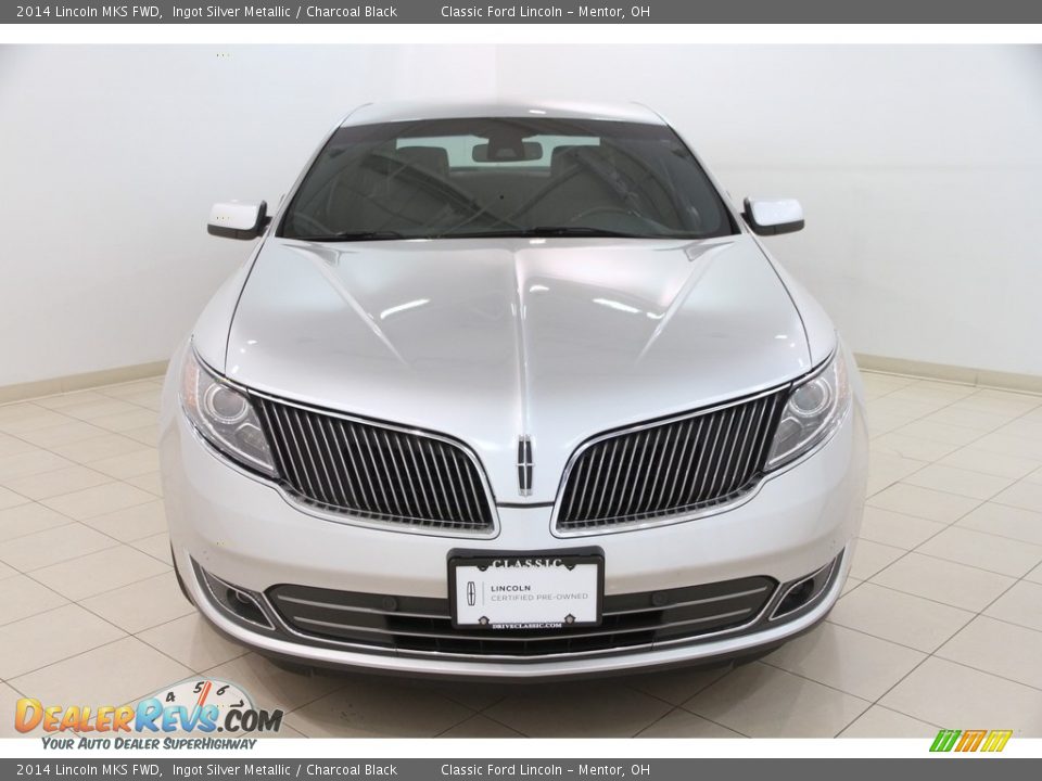 2014 Lincoln MKS FWD Ingot Silver Metallic / Charcoal Black Photo #2
