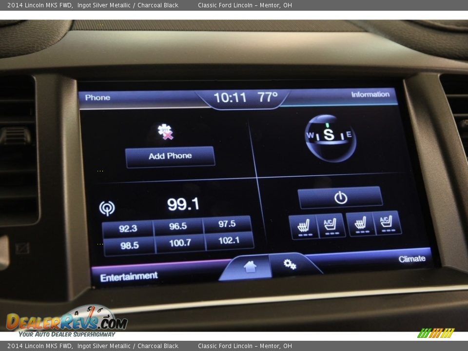 2014 Lincoln MKS FWD Ingot Silver Metallic / Charcoal Black Photo #9