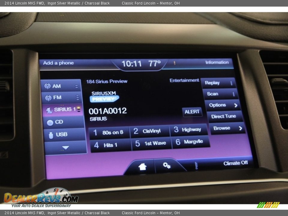 2014 Lincoln MKS FWD Ingot Silver Metallic / Charcoal Black Photo #10