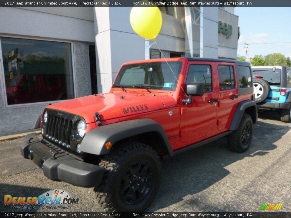 2017 Jeep Wrangler Unlimited Sport 4x4 Firecracker Red / Black Photo #1