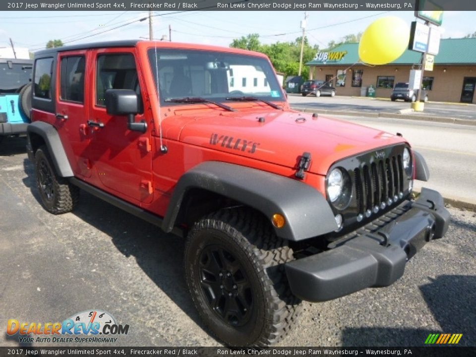 2017 Jeep Wrangler Unlimited Sport 4x4 Firecracker Red / Black Photo #6
