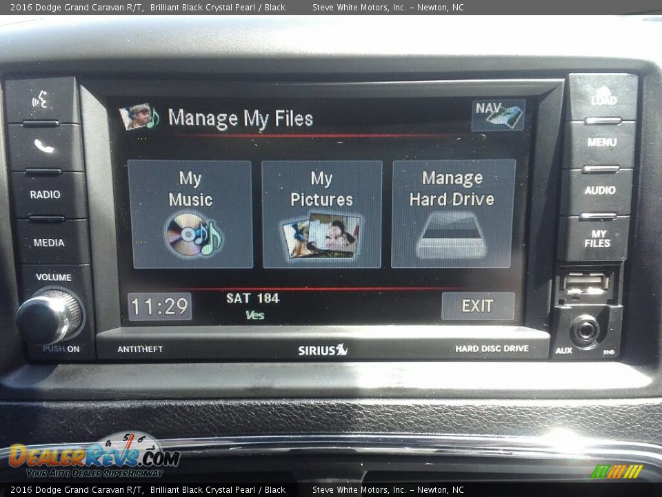 2016 Dodge Grand Caravan R/T Brilliant Black Crystal Pearl / Black Photo #24