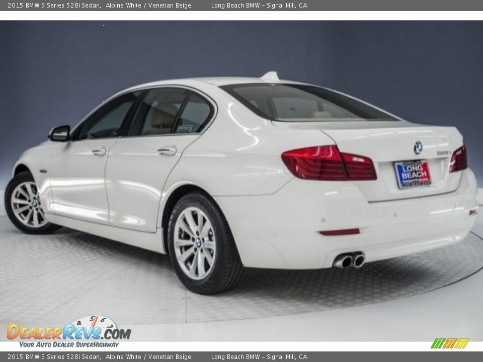 2015 BMW 5 Series 528i Sedan Alpine White / Venetian Beige Photo #10