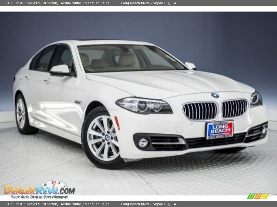 2015 BMW 5 Series 528i Sedan Alpine White / Venetian Beige Photo #12