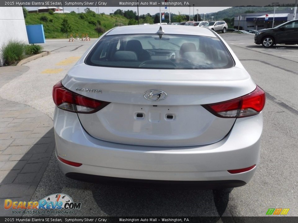 2015 Hyundai Elantra SE Sedan Symphony Silver / Gray Photo #8