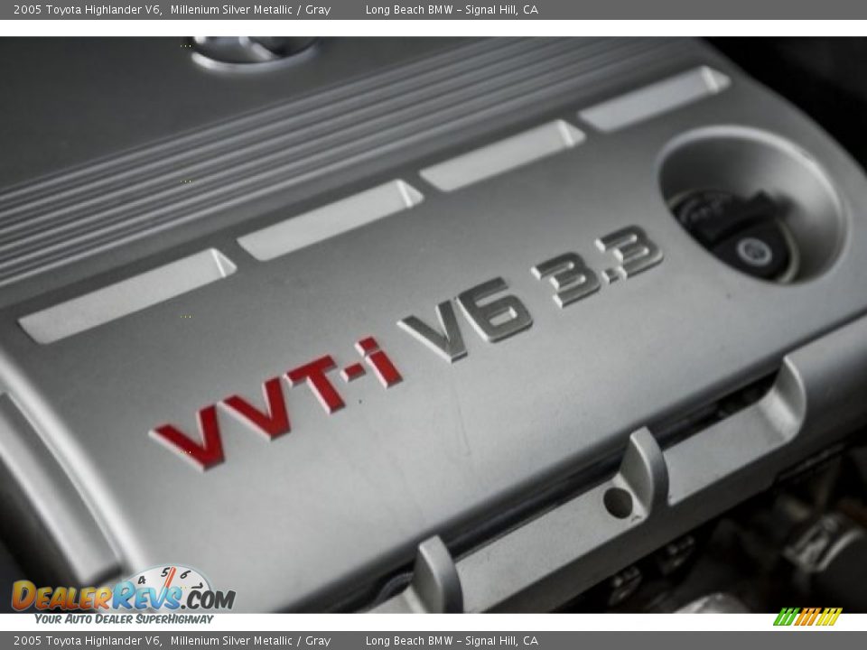 2005 Toyota Highlander V6 Millenium Silver Metallic / Gray Photo #13