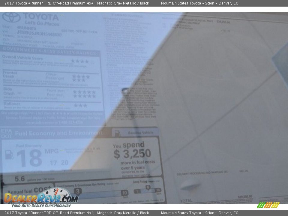 2017 Toyota 4Runner TRD Off-Road Premium 4x4 Magnetic Gray Metallic / Black Photo #10