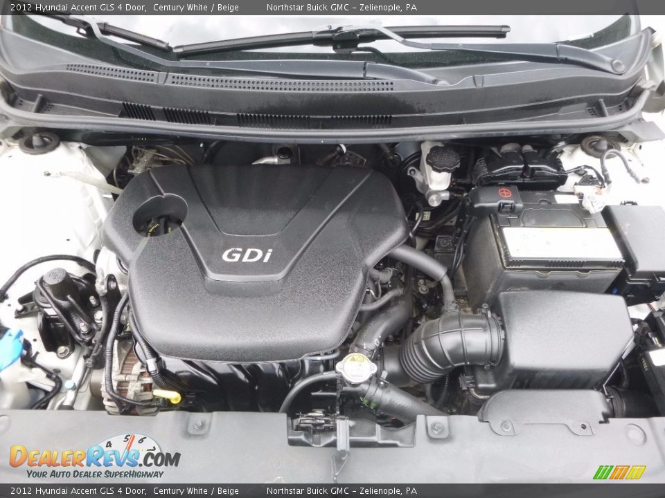 2012 Hyundai Accent GLS 4 Door Century White / Beige Photo #2