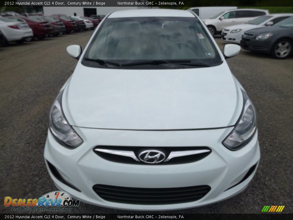 2012 Hyundai Accent GLS 4 Door Century White / Beige Photo #3