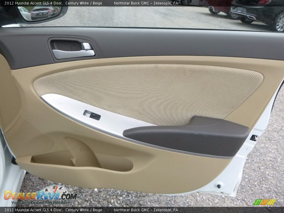 2012 Hyundai Accent GLS 4 Door Century White / Beige Photo #7