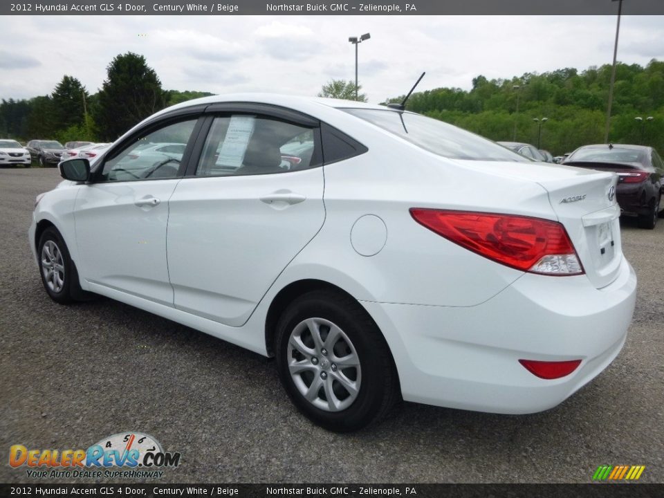 2012 Hyundai Accent GLS 4 Door Century White / Beige Photo #11