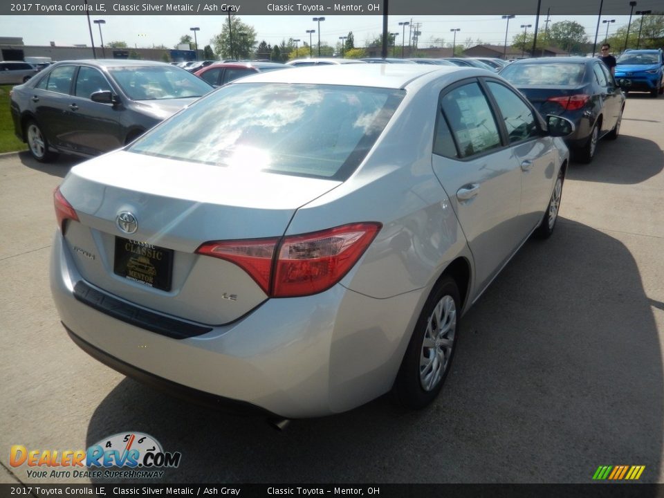 2017 Toyota Corolla LE Classic Silver Metalic / Ash Gray Photo #2
