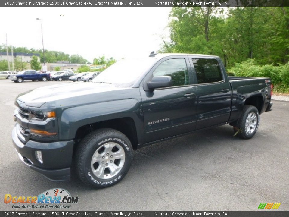 2017 Chevrolet Silverado 1500 LT Crew Cab 4x4 Graphite Metallic / Jet Black Photo #1