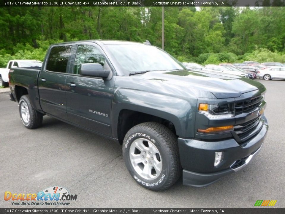 2017 Chevrolet Silverado 1500 LT Crew Cab 4x4 Graphite Metallic / Jet Black Photo #7