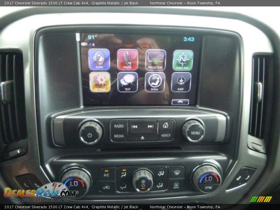 2017 Chevrolet Silverado 1500 LT Crew Cab 4x4 Graphite Metallic / Jet Black Photo #17
