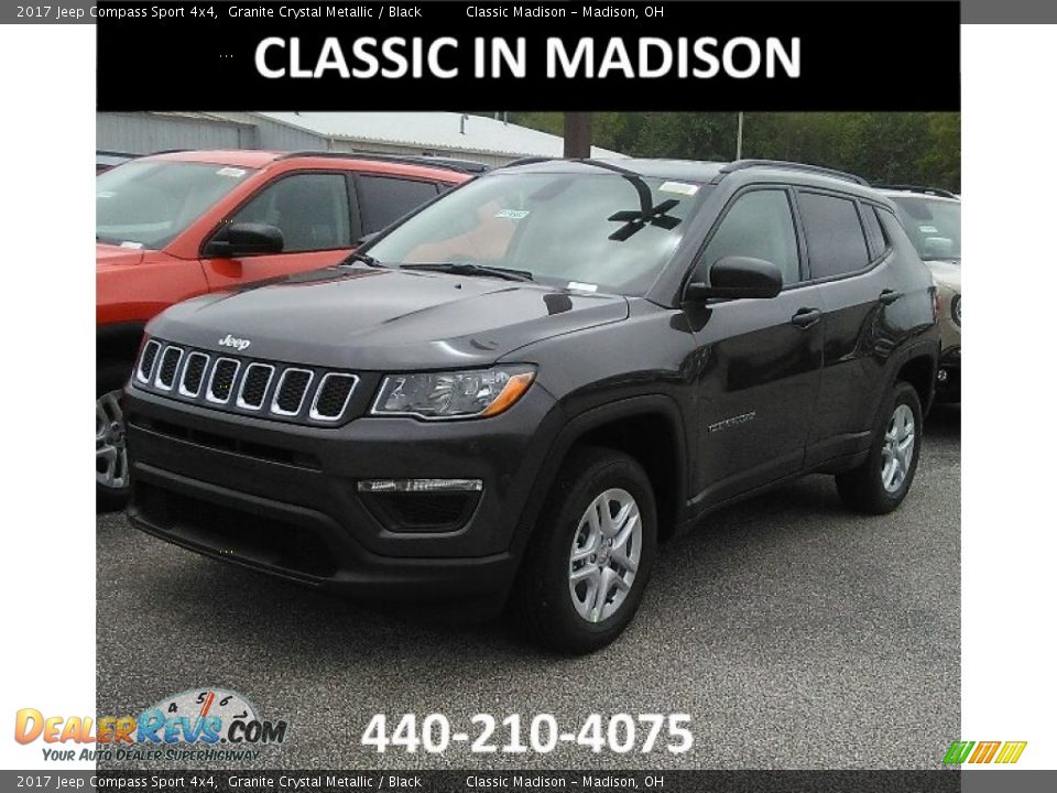 2017 Jeep Compass Sport 4x4 Granite Crystal Metallic / Black Photo #1