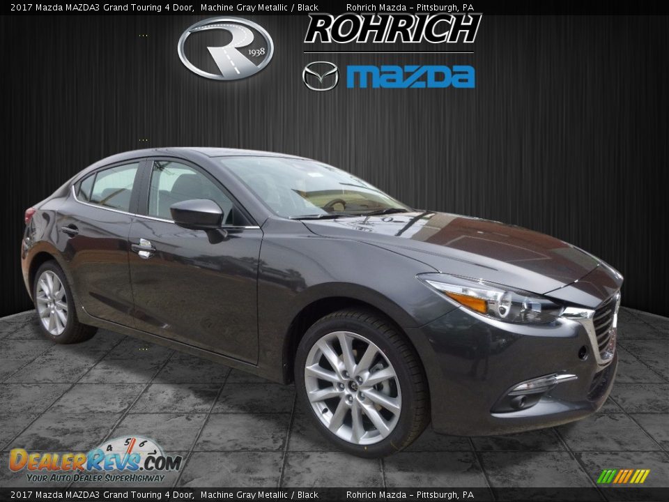 2017 Mazda MAZDA3 Grand Touring 4 Door Machine Gray Metallic / Black Photo #1