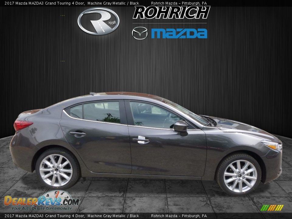 2017 Mazda MAZDA3 Grand Touring 4 Door Machine Gray Metallic / Black Photo #2