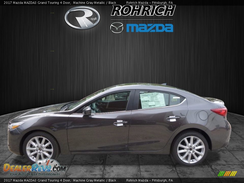 2017 Mazda MAZDA3 Grand Touring 4 Door Machine Gray Metallic / Black Photo #3