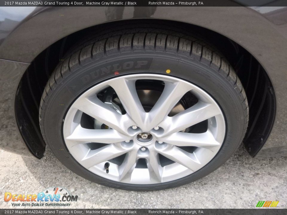 2017 Mazda MAZDA3 Grand Touring 4 Door Machine Gray Metallic / Black Photo #5