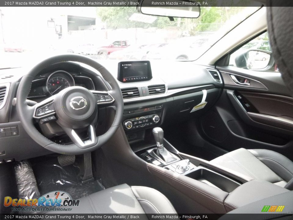 2017 Mazda MAZDA3 Grand Touring 4 Door Machine Gray Metallic / Black Photo #8