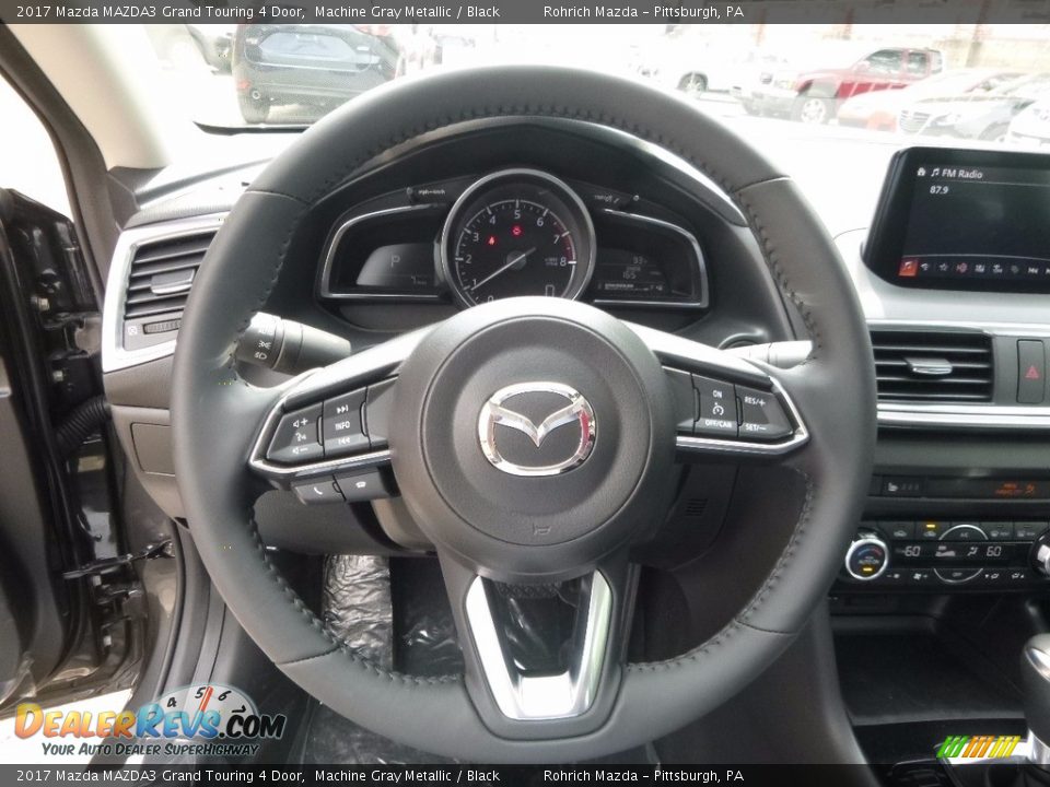 2017 Mazda MAZDA3 Grand Touring 4 Door Machine Gray Metallic / Black Photo #11