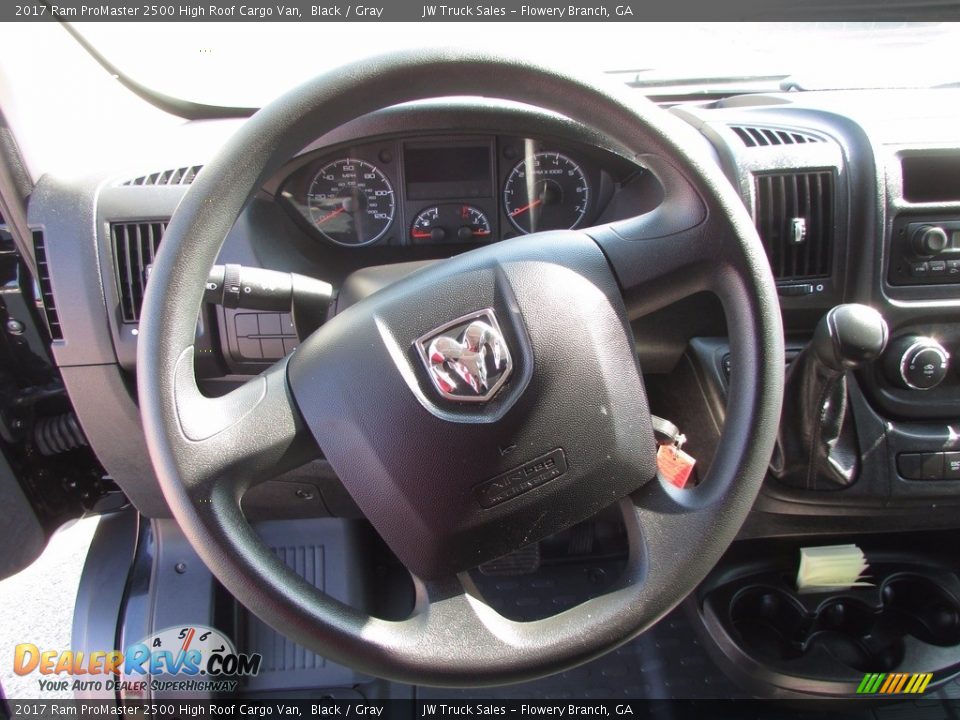 2017 Ram ProMaster 2500 High Roof Cargo Van Black / Gray Photo #12