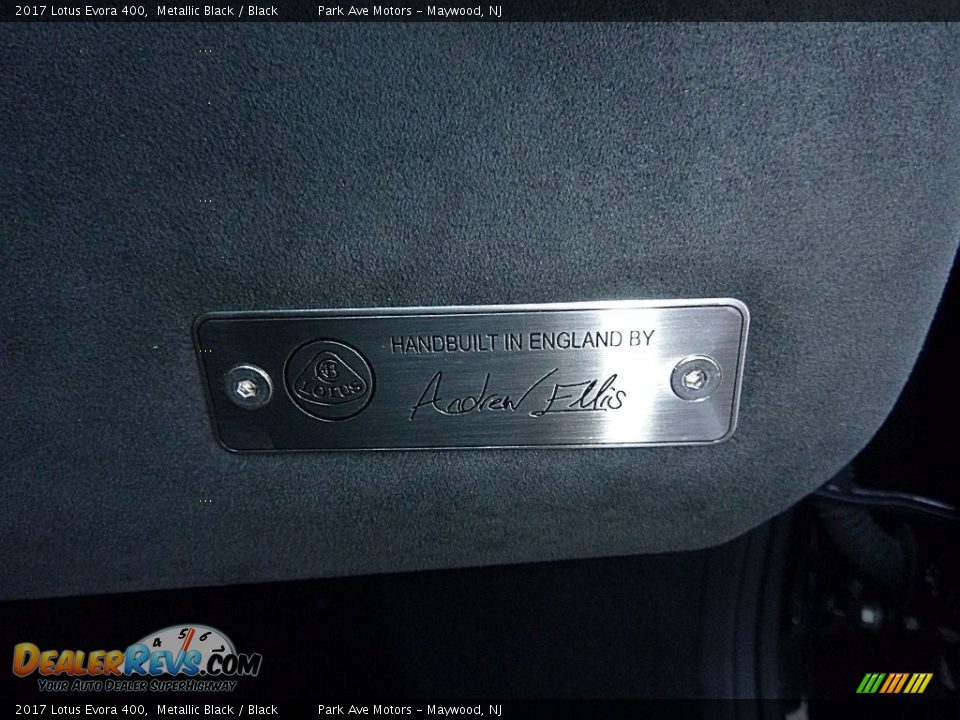 2017 Lotus Evora 400 Metallic Black / Black Photo #16