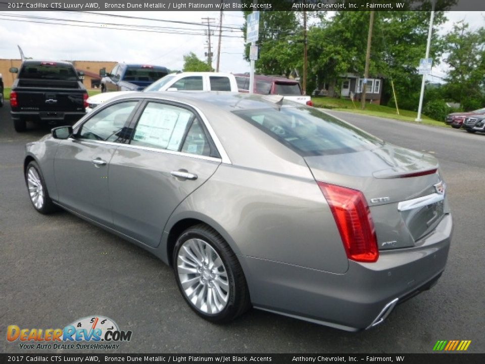 2017 Cadillac CTS Luxury AWD Bronze Dune Metallic / Light Platinum w/Jet Black Accents Photo #6