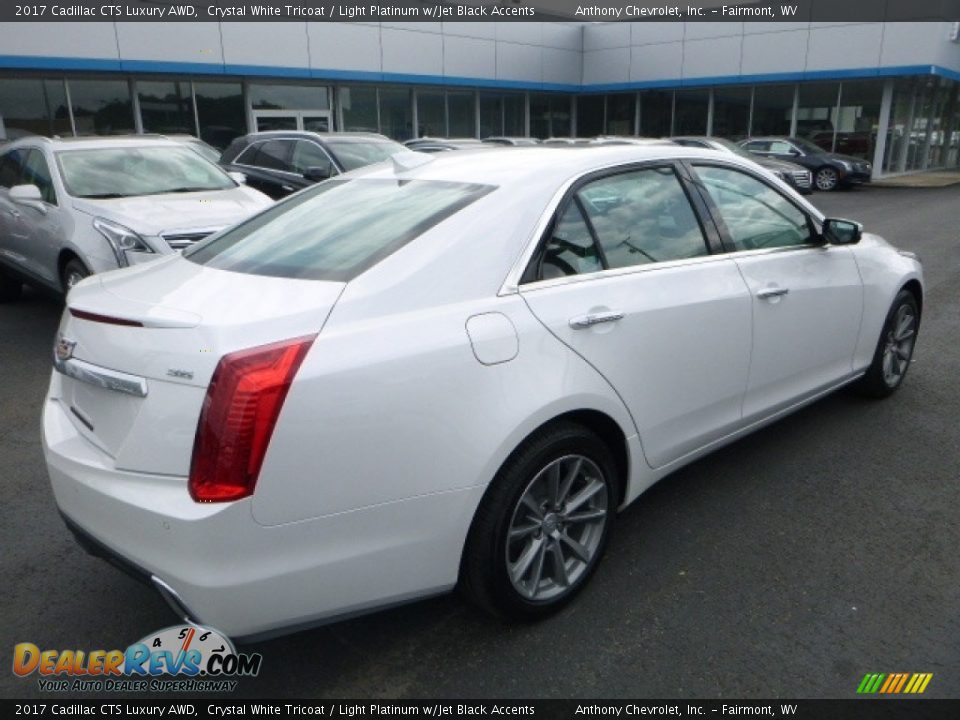 2017 Cadillac CTS Luxury AWD Crystal White Tricoat / Light Platinum w/Jet Black Accents Photo #8
