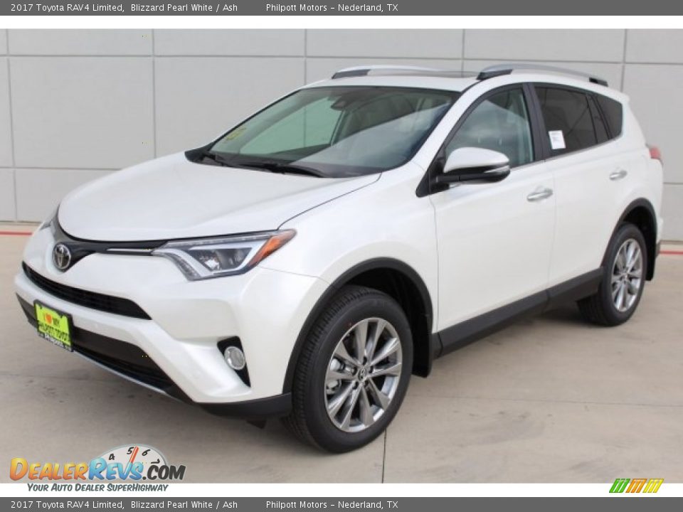 2017 Toyota RAV4 Limited Blizzard Pearl White / Ash Photo #3