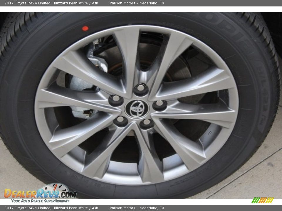 2017 Toyota RAV4 Limited Blizzard Pearl White / Ash Photo #4