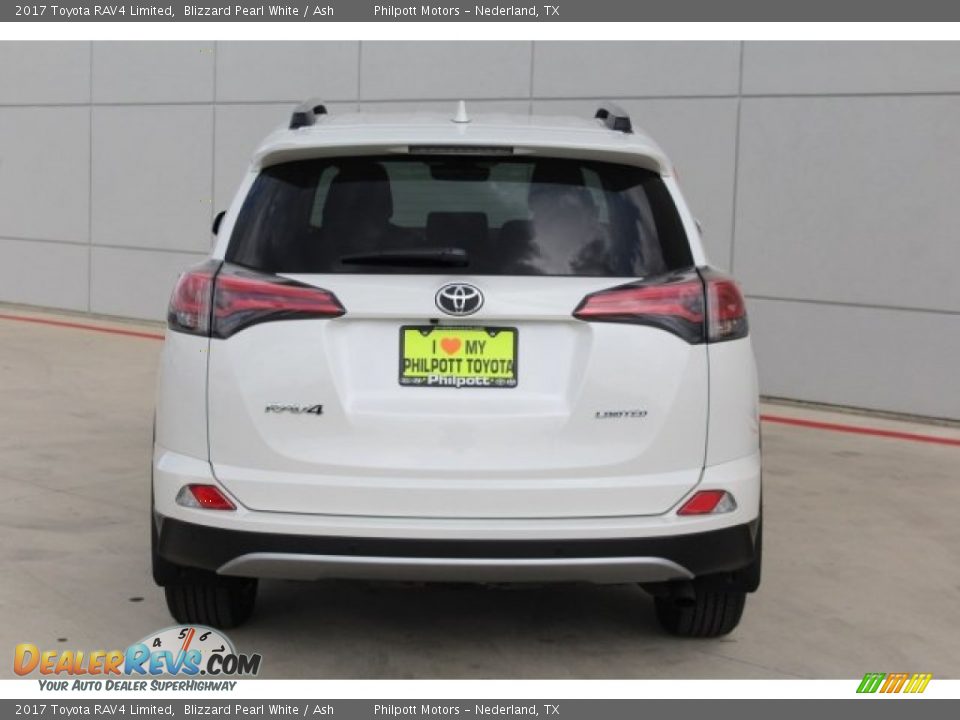 2017 Toyota RAV4 Limited Blizzard Pearl White / Ash Photo #6