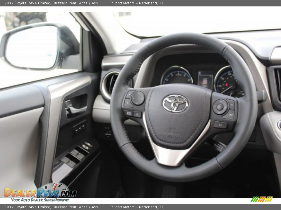 2017 Toyota RAV4 Limited Blizzard Pearl White / Ash Photo #24
