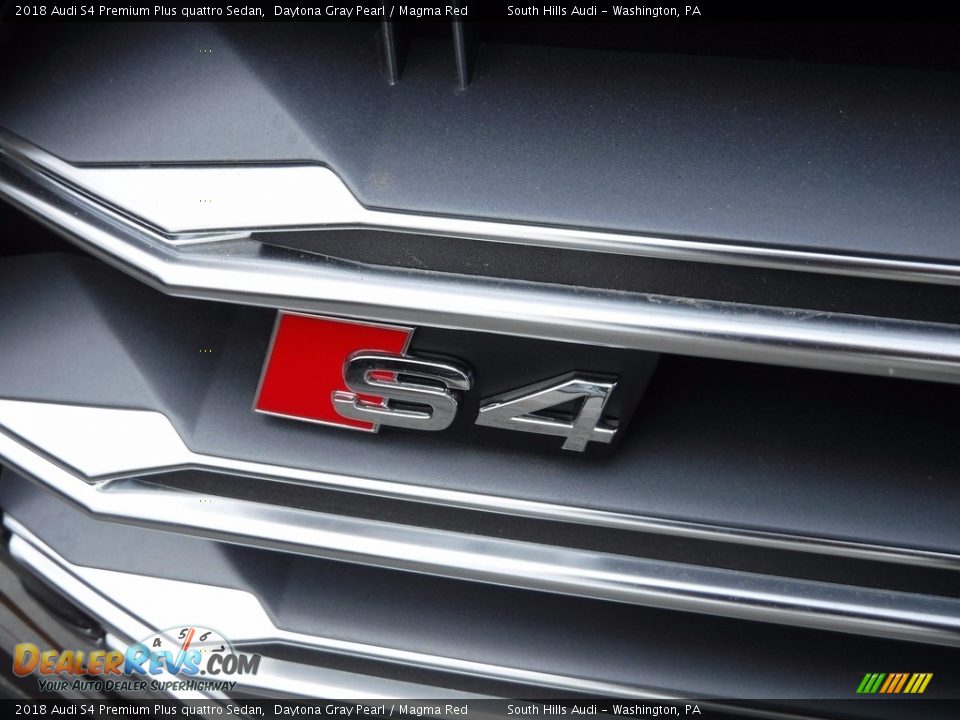 2018 Audi S4 Premium Plus quattro Sedan Daytona Gray Pearl / Magma Red Photo #8