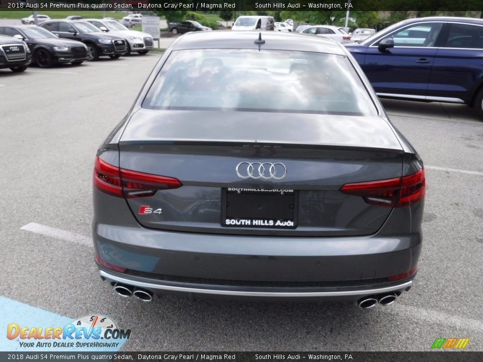 2018 Audi S4 Premium Plus quattro Sedan Daytona Gray Pearl / Magma Red Photo #14