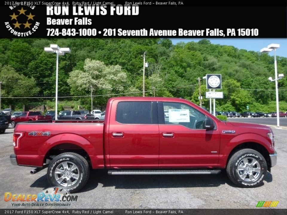 2017 Ford F150 XLT SuperCrew 4x4 Ruby Red / Light Camel Photo #1