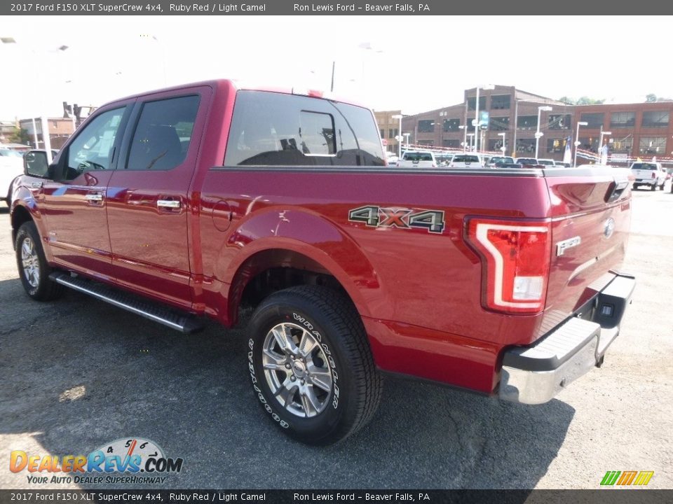 2017 Ford F150 XLT SuperCrew 4x4 Ruby Red / Light Camel Photo #4