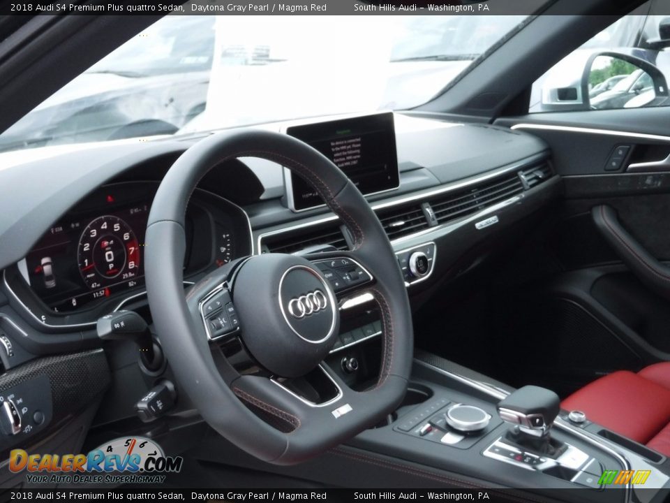 2018 Audi S4 Premium Plus quattro Sedan Daytona Gray Pearl / Magma Red Photo #21