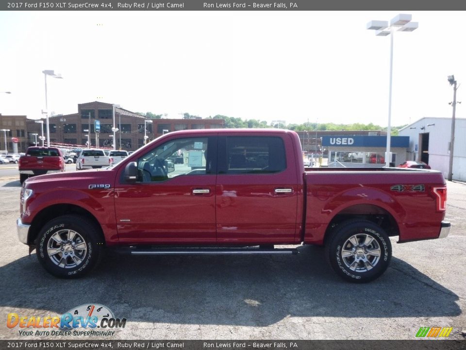 2017 Ford F150 XLT SuperCrew 4x4 Ruby Red / Light Camel Photo #5
