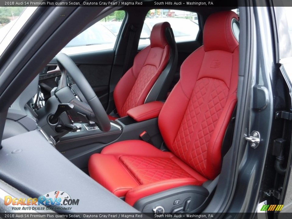 Magma Red Interior - 2018 Audi S4 Premium Plus quattro Sedan Photo #22