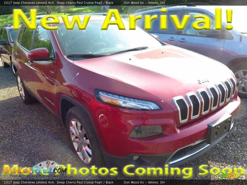 2017 Jeep Cherokee Limited 4x4 Deep Cherry Red Crystal Pearl / Black Photo #1