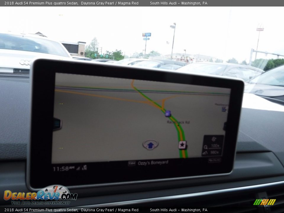 2018 Audi S4 Premium Plus quattro Sedan Daytona Gray Pearl / Magma Red Photo #28
