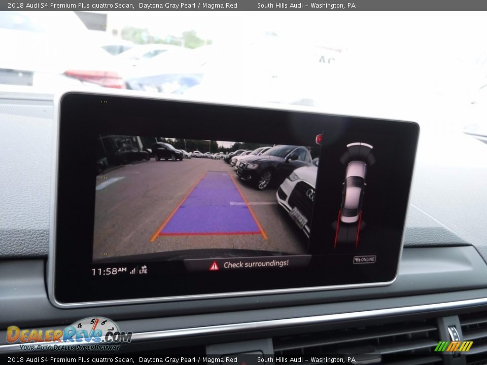 2018 Audi S4 Premium Plus quattro Sedan Daytona Gray Pearl / Magma Red Photo #29