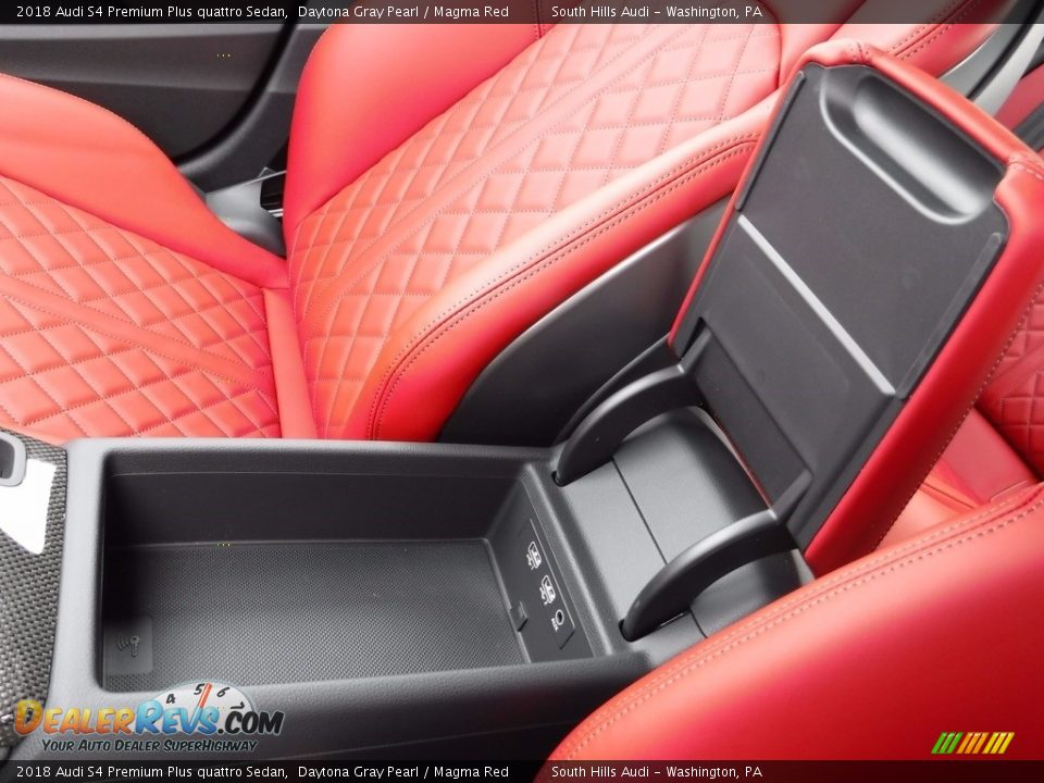 2018 Audi S4 Premium Plus quattro Sedan Daytona Gray Pearl / Magma Red Photo #32